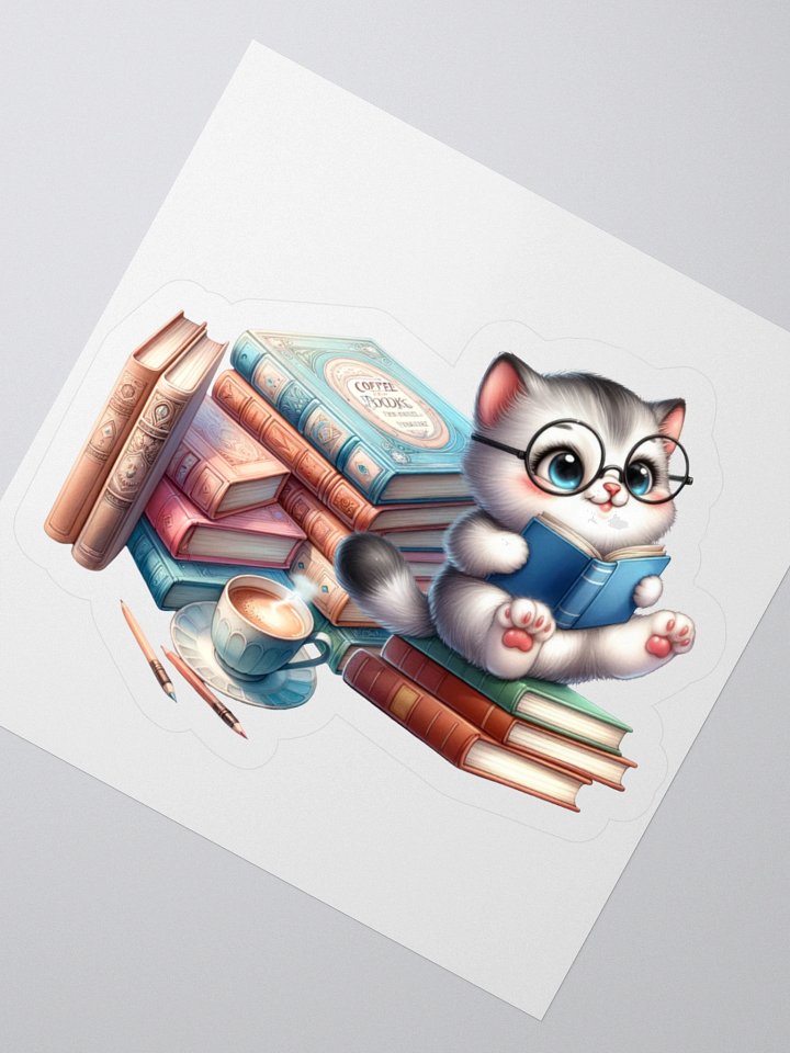 Whimsical Kitty Study Time Stickers product image (6)