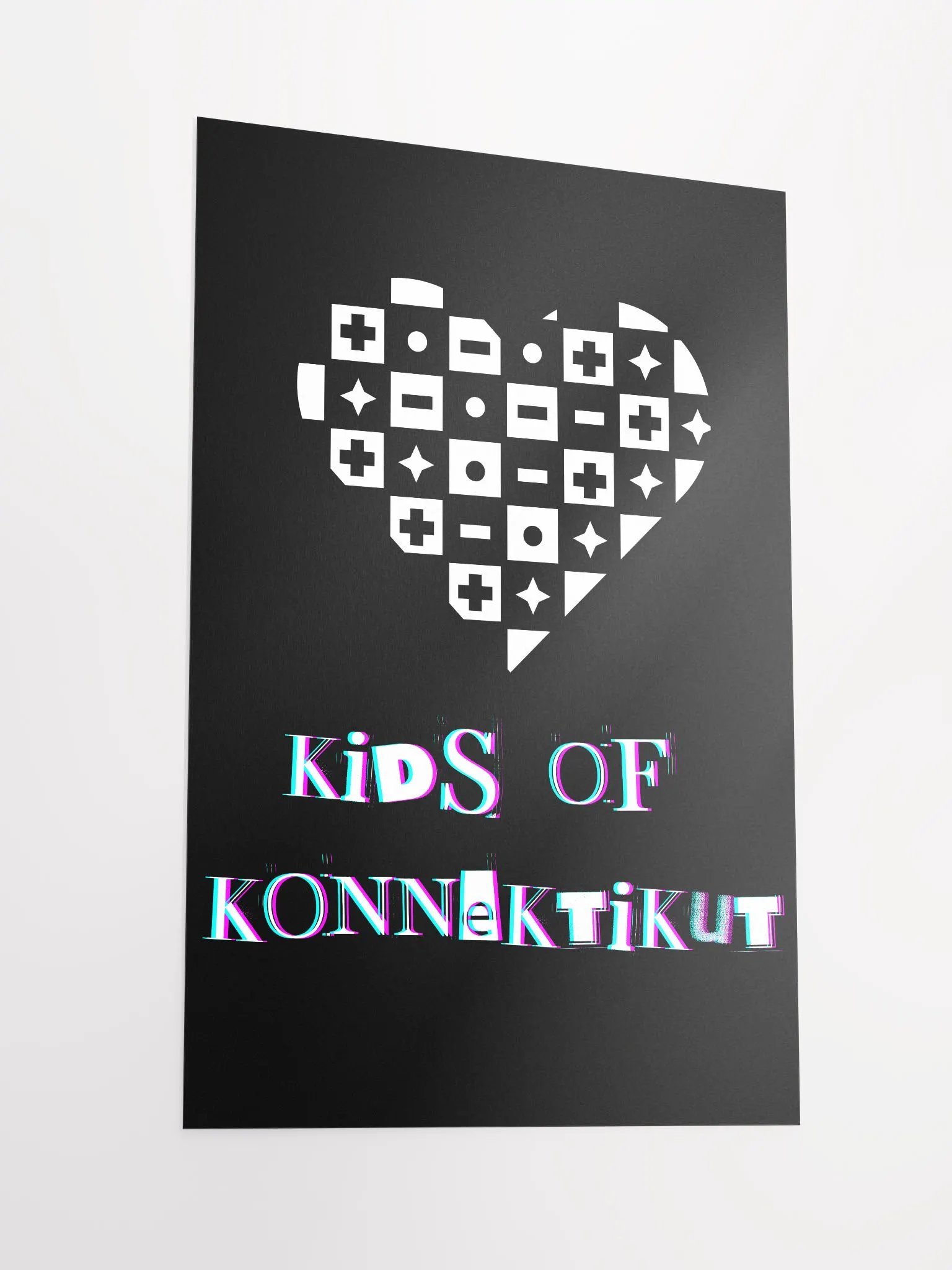 Kids Of Konnektikut Checkered Heart Poster product image (2)