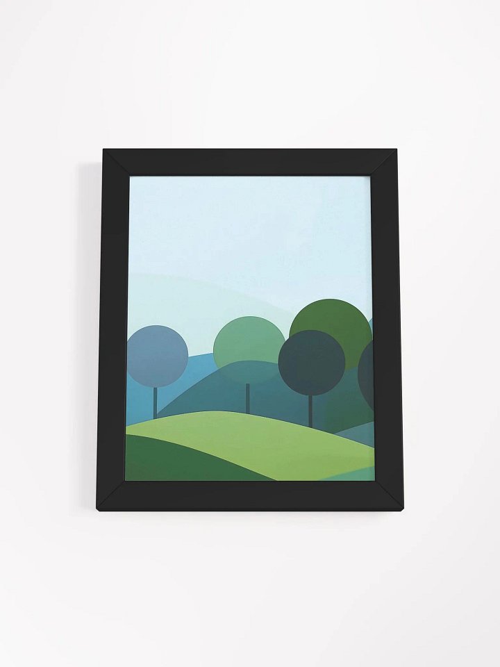 Framed Poster of a Geometric Forest product image (1)