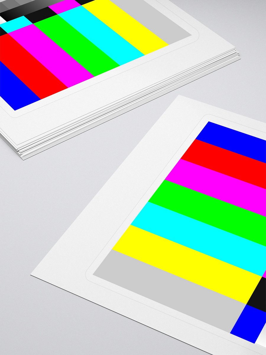 Color Test Pattern / TV Bars Kiss Cut Stickers product image (4)