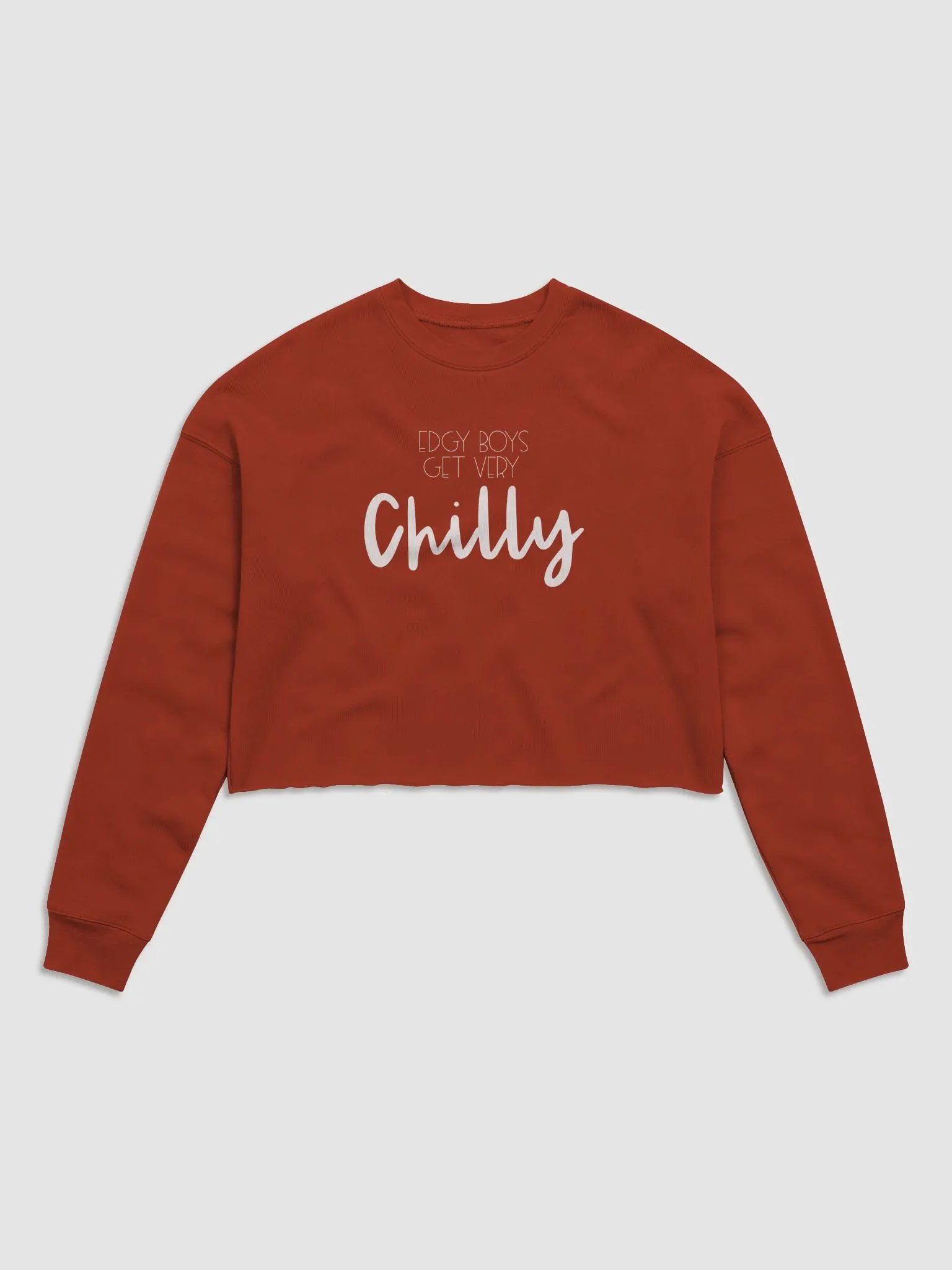 Edgy Boys Get Very Chilly Crop Crew Neck product image (8)