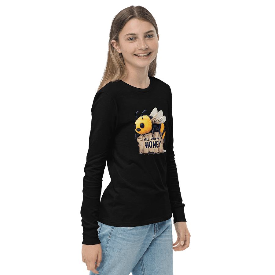 Will Work For Honey Youth Long Sleeve T-Shirt product image (12)