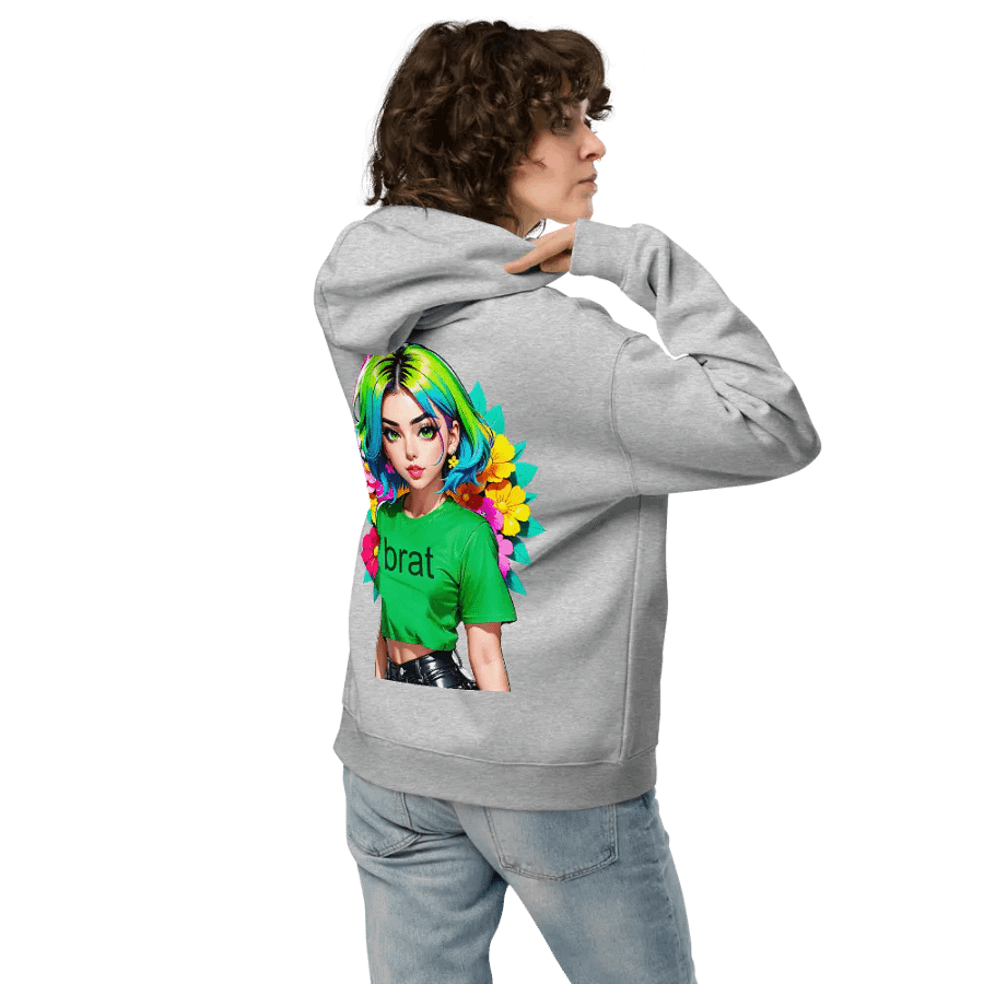 Brat - Premium Hoodie (Athletic Heather) Brat Life - v1 (Back Printed Design) product image (2)