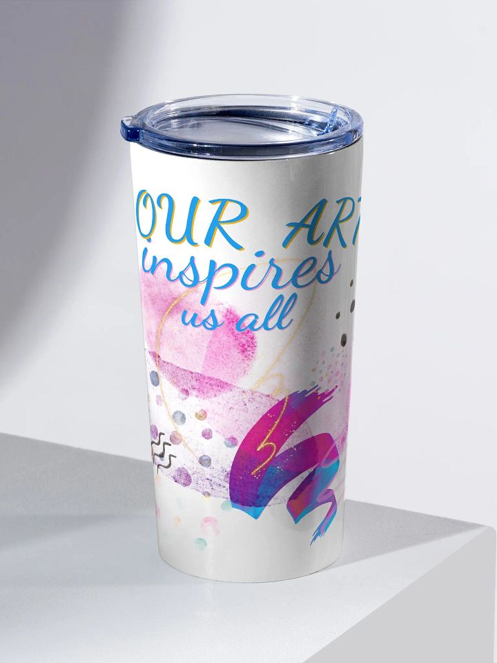 stainless steel tumbler colorful design for the artist. ''Your Art inspires us' product image (2)
