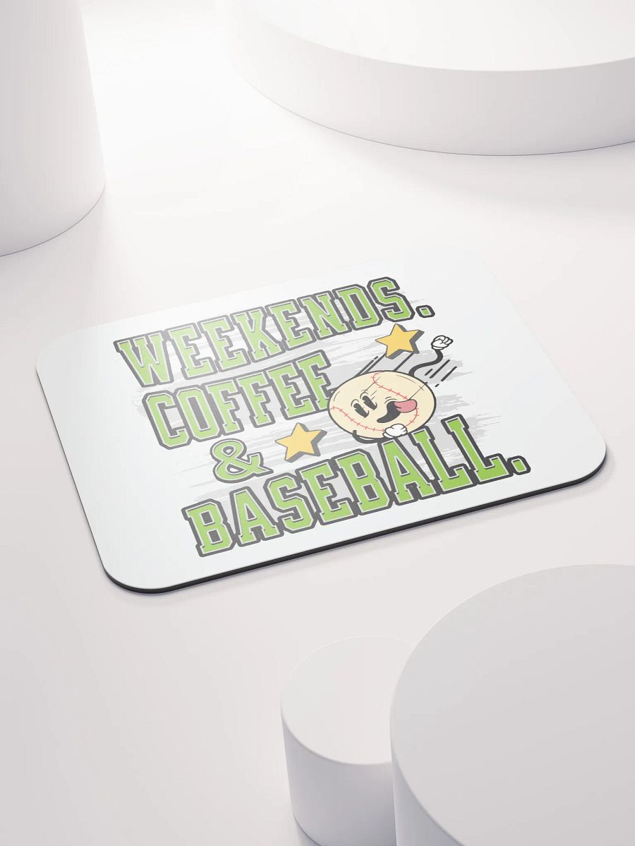 Weekends Coffee And Baseball Fun Mouse Pad product image (4)