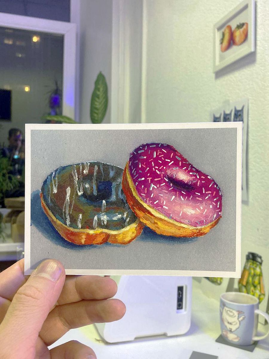 Two Donuts postcard product image (1)