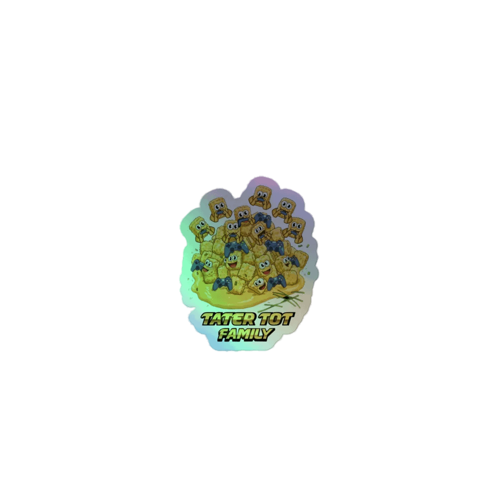 Tater Tot Family Holo Sticker product image (1)