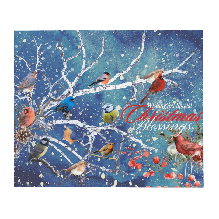 stylish Christmas bird throw blanket for home decorators moms friends family product image (2)
