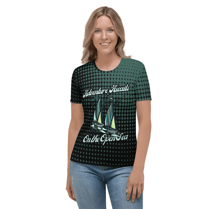 Adventure Awaits on the Open Sea All Over Print T-shirt product image (2)