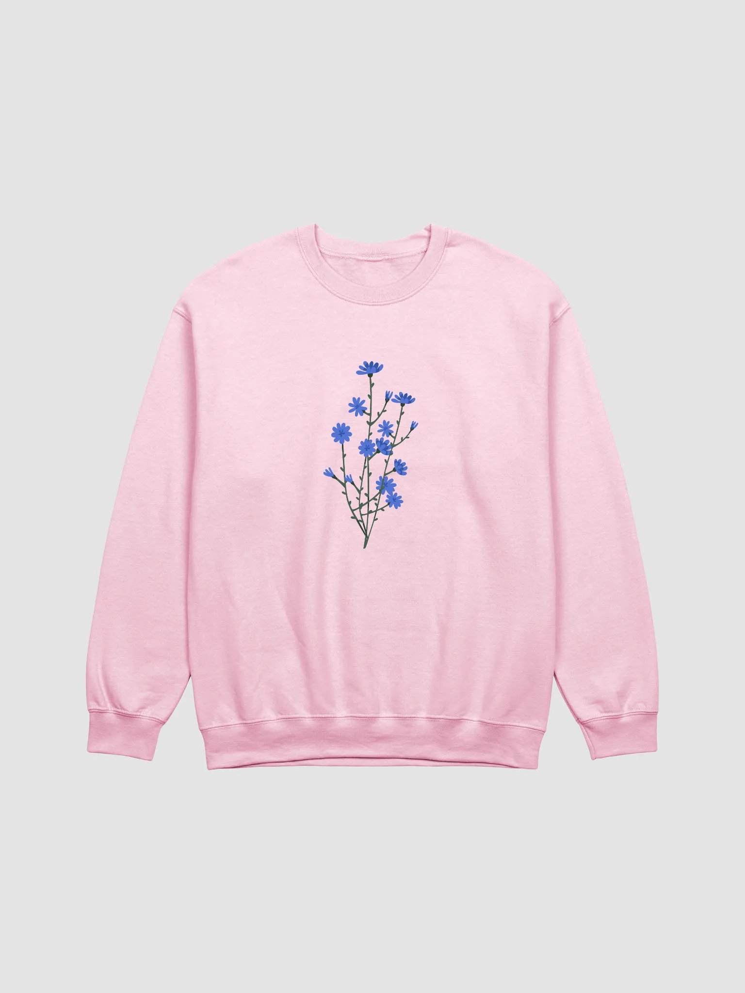 Blue Floral Bliss Crewneck Sweatshirt product image (13)