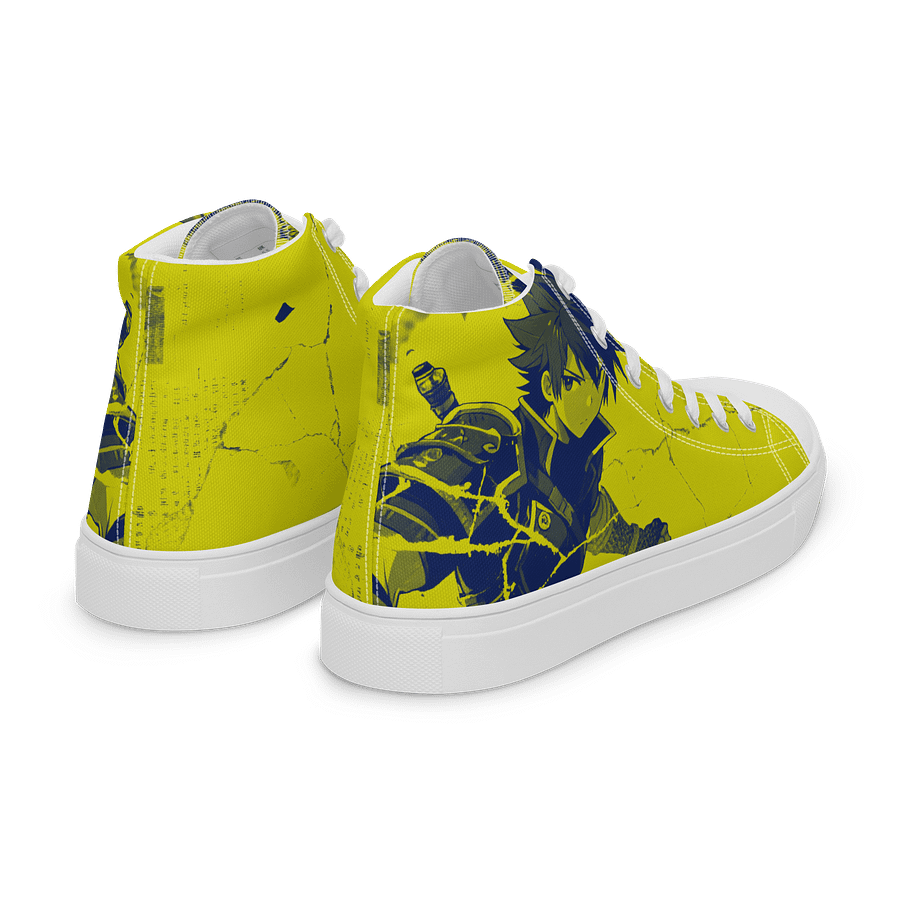 Vibrant Anime Hero Canvas High Tops product image (7)