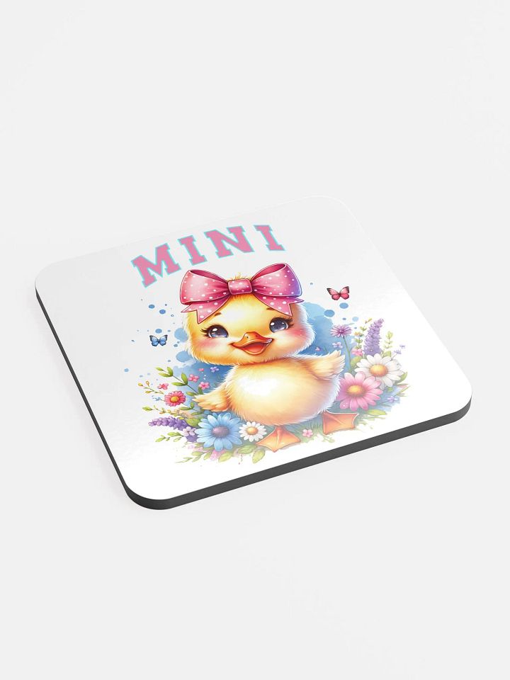 Mini Duckling Delight Glossed Cork Coaster product image (2)