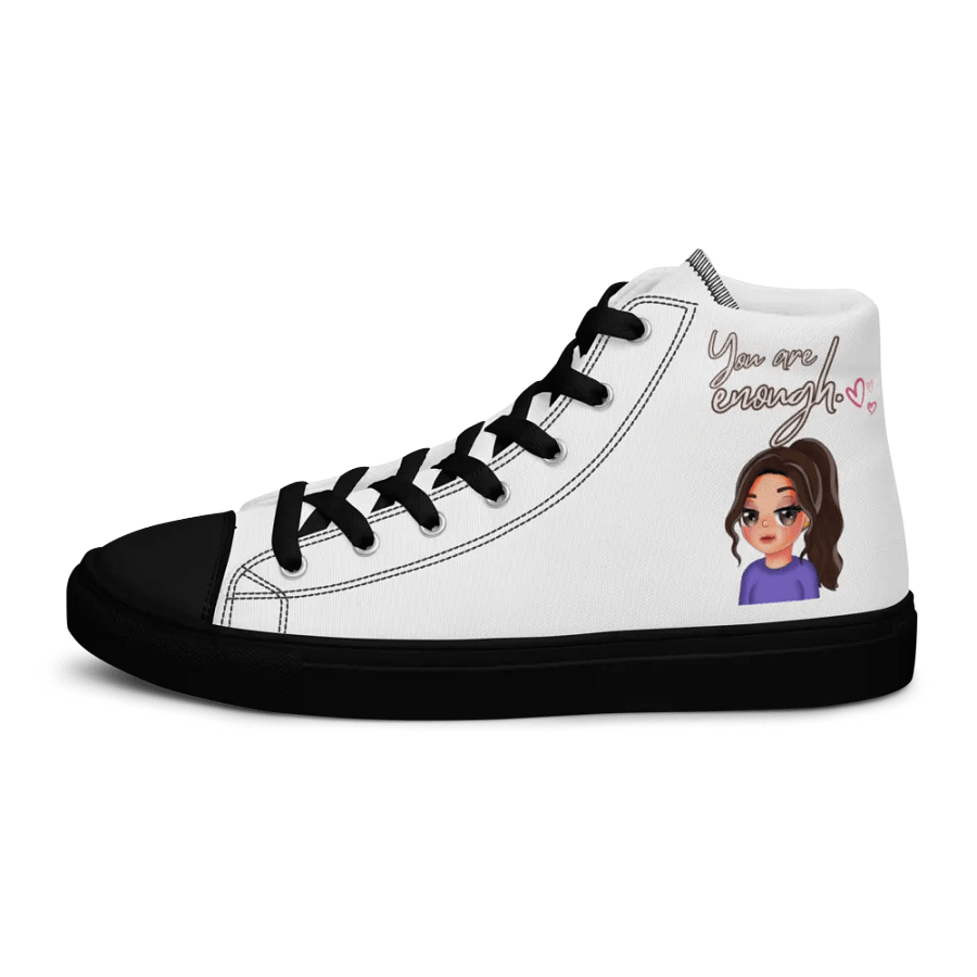 You Are Enough - Women's High Top Canvas Shoes product image (7)