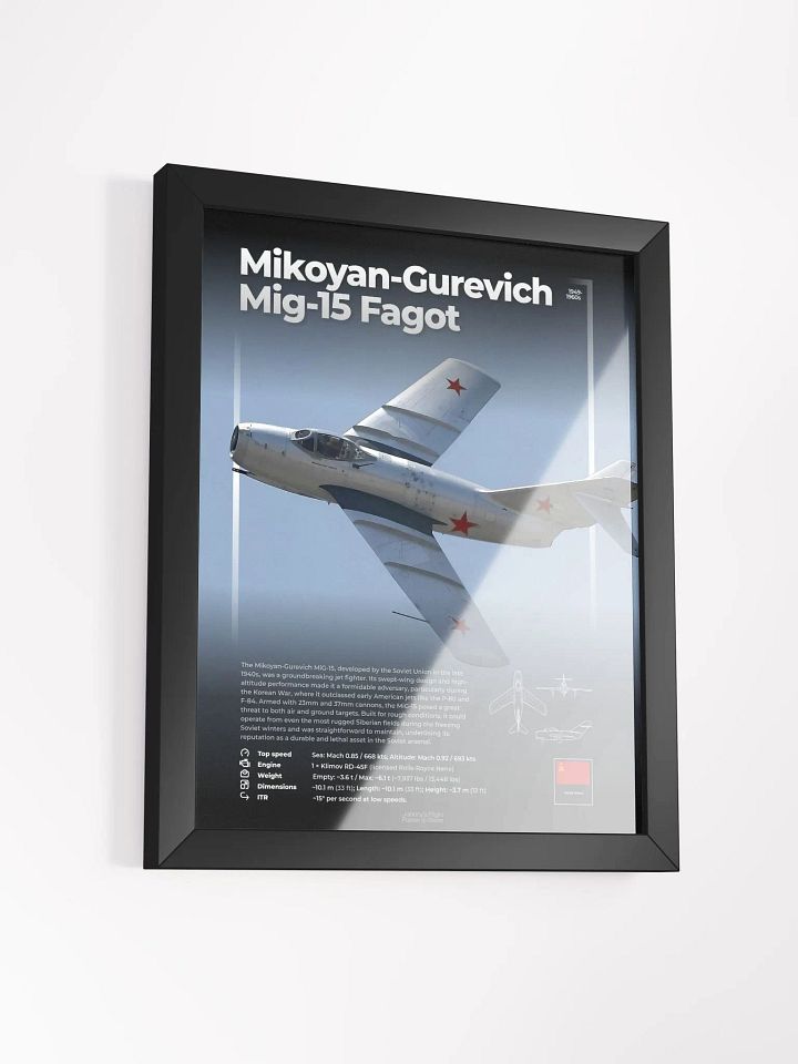 Mikoyan-Gurevich Mig-15 Fagot Aviation Spec Poster product image (1)