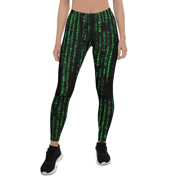Leggings – Binary Code Print for Futuristic & Stylish Comfort product image (1)