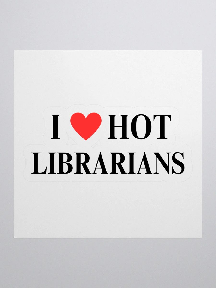 I HEART HOT LIBRARIANS STICKER product image (1)