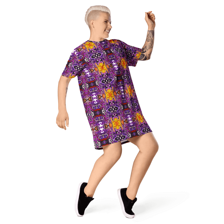 Purple African Inspired Pattern Dress product image (9)