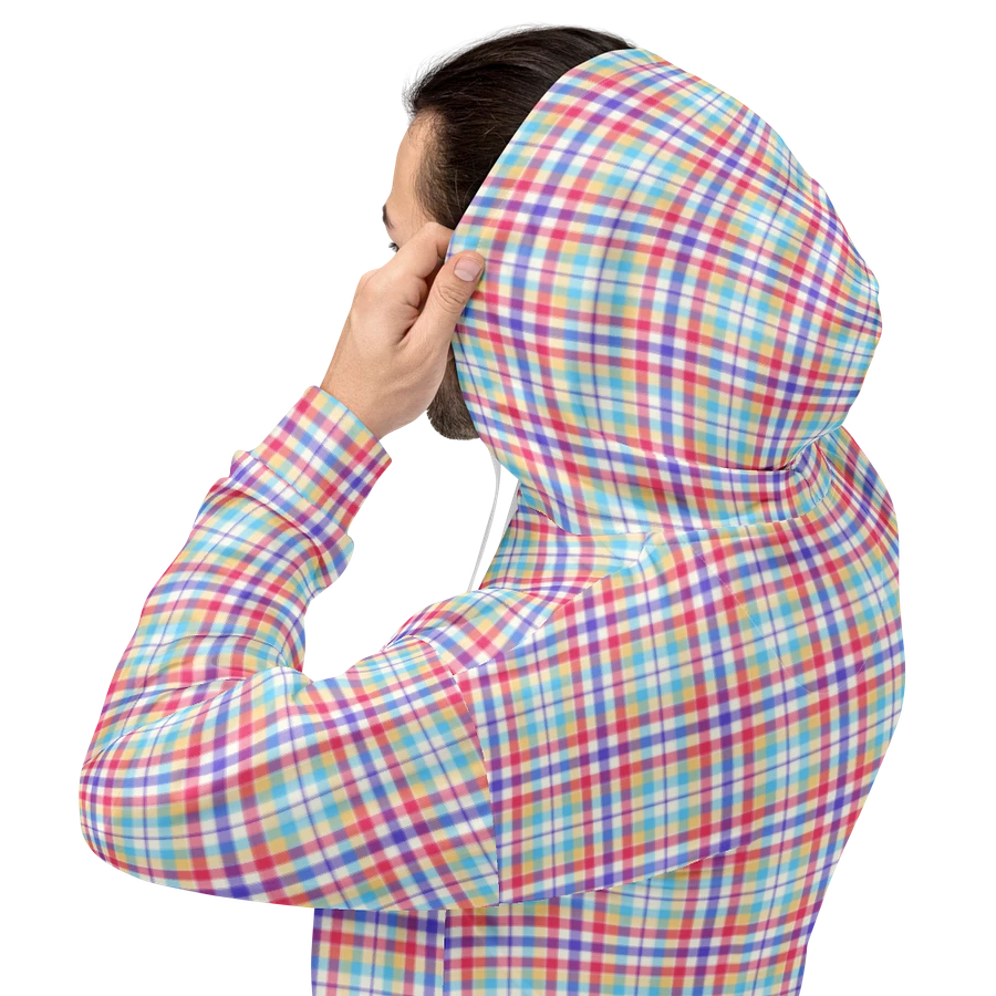 Purple, Pink, and Blue Plaid Hoodie product image (8)