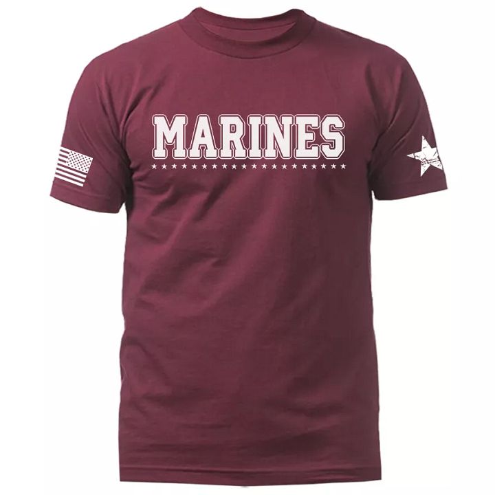 Marines Military Patriotic US Flag Veteran Graphic T-shirt product image (1)