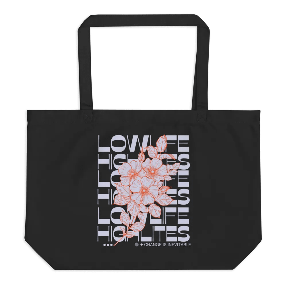 LowLifeHighLites Eco Cotton Floral Tote Bag product image (1)