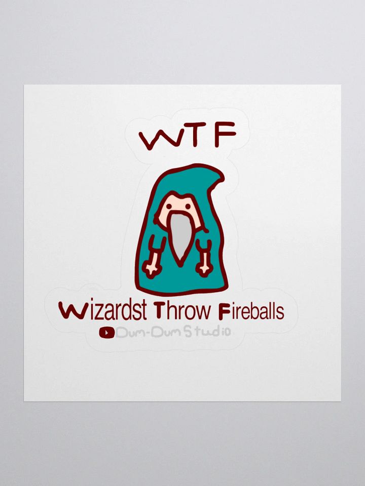 WTF wizards throw fireball sticker product image (1)