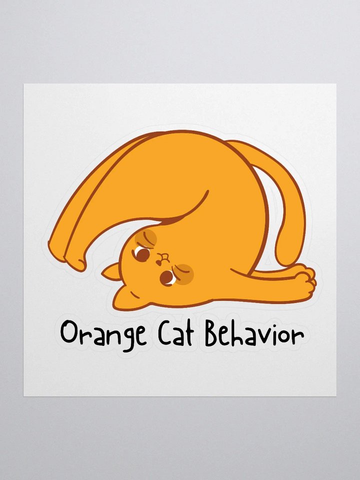 Playful Cat Stretch Kiss-Cut Stickers product image (2)