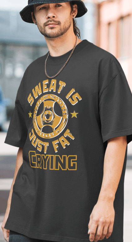 Sweat is just fat crying unisex t-shirt product image (1)