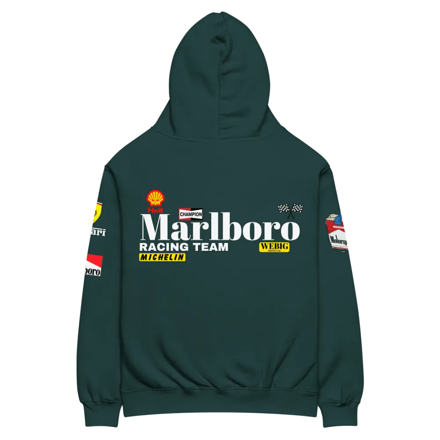 FERRARI MARLBORO Logo Unisex Oversized Green Hoodie product image (5)