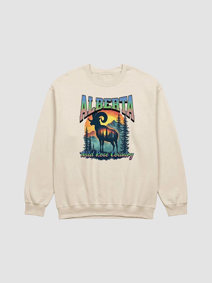 Alberta Wild Rose Country Rocky Mountain Bighorn Sheep Classic Crewneck Sweatshirt product image (19)