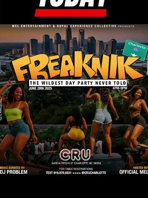 FREAKNIK ENERGY 🔊 Charlotte ain’t ready for this one! @Mel Entertainment bringing you ATL vibes. CLT heat. To @CruCharlotte I will be on the decks. You know what it is… IT’S A PROBLEM! ⚠️ #Freaknik2025 #F#FreaknikCLTI#ItsAProblemD#DJProblemC#CLTDayPartyC#CharlotteEventsA#ATLMeetsCLTV#VibeCuratorS#SummerTurnUpB#BlockPartyEnergyT#TikTokPartyVibesD#DJLifePartyVibesOnly