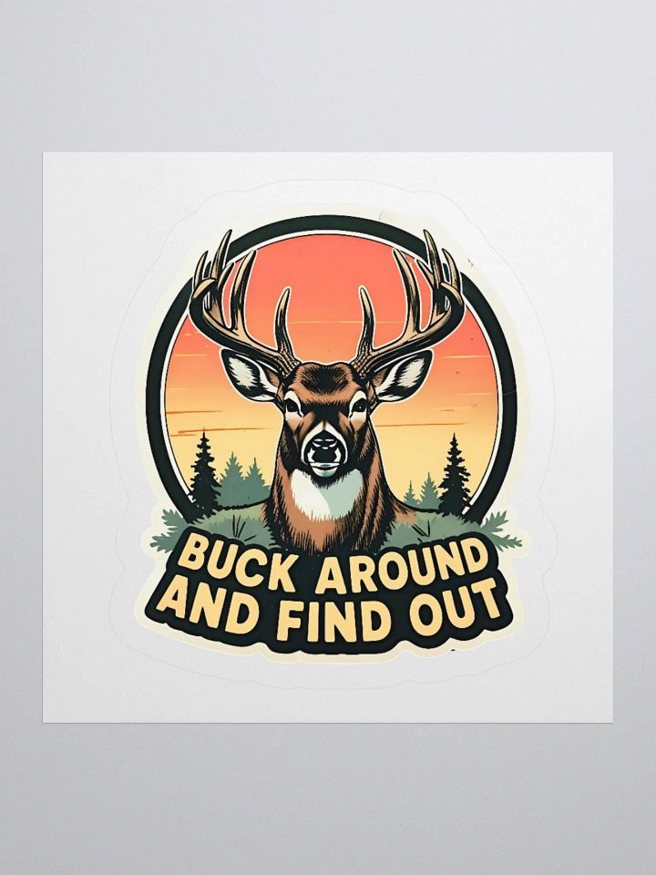Buck Around Sunset Kiss Cut Stickers product image (3)