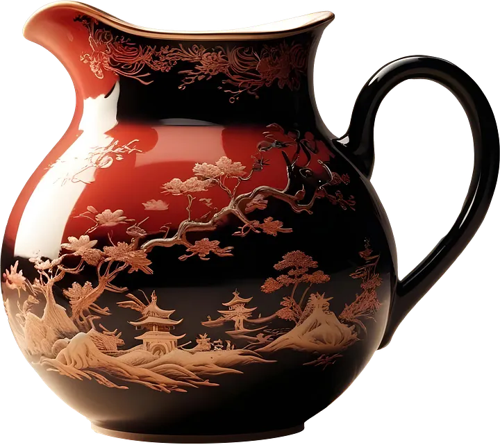 Imperial Landscape Pitcher – Art Deco Elegance PNG product image (1)