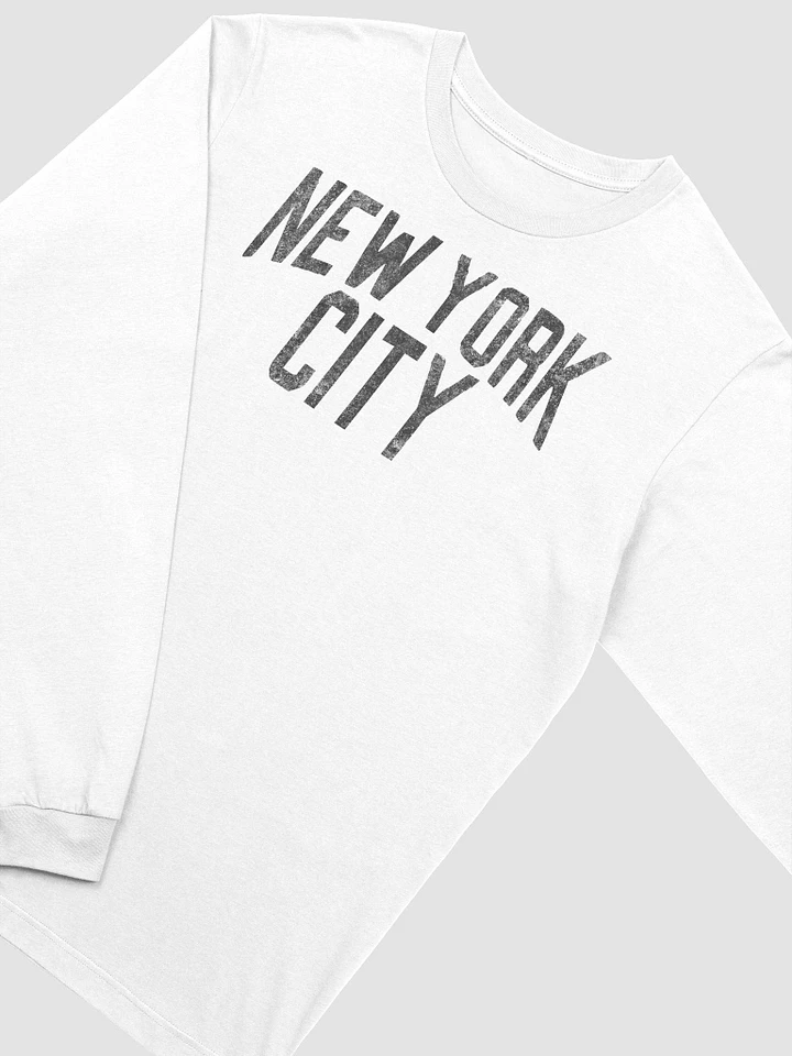 New York City LS T-shirt (Black text) product image (1)