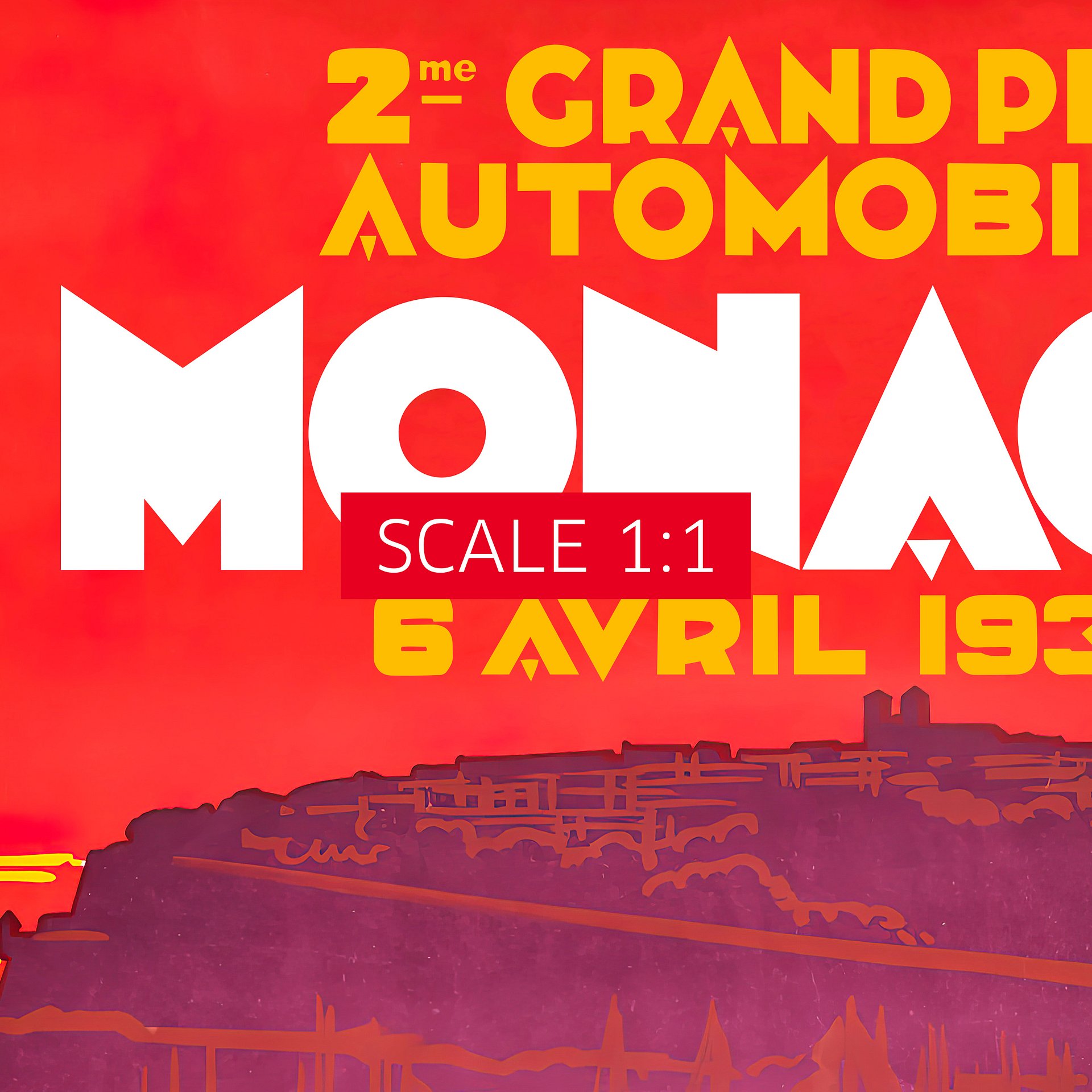 Monaco Vintage F1 Grand Prix, 1930 poster — Vintage Formula 1 poster, Monaco Grand Prix poster, retro travel poster, retro travel art product image (5)