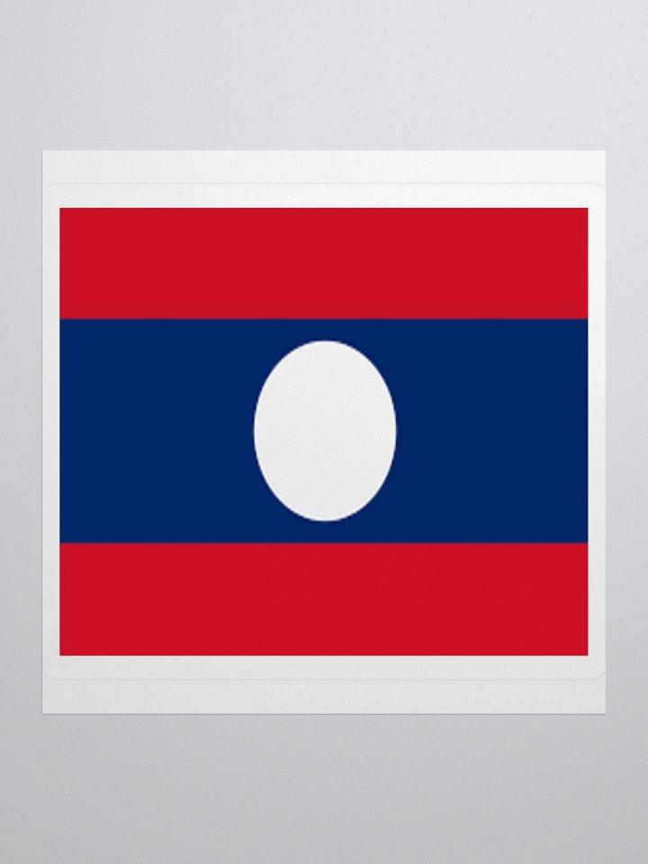 Laos Flag Sticker | Elephant Circle Design | Durable Vinyl | 3 Sizes product image (2)