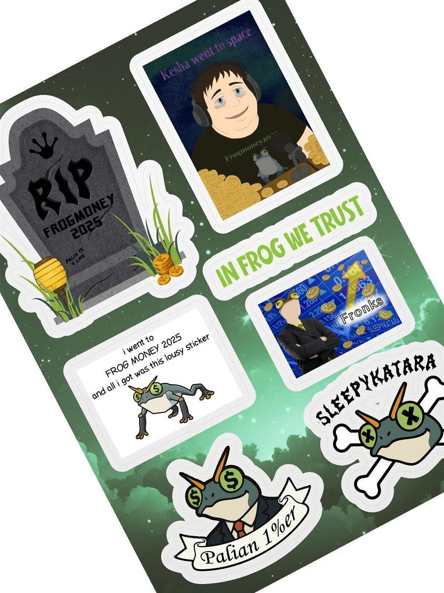 RIP FROGMONEY2025 Sticker Sheet product image (2)
