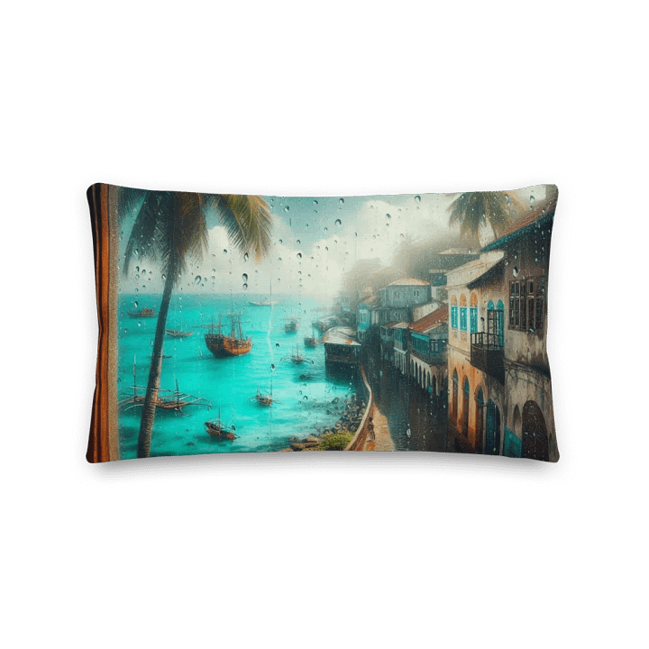 Tropical Vista Premium Pillow | AI Design product image (2)