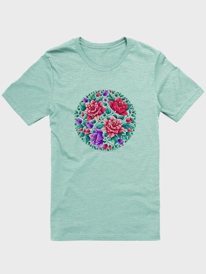 Mandala Bloom Unisex T-Shirt | AI Design bougainvillea flower mandala motif product image (2)