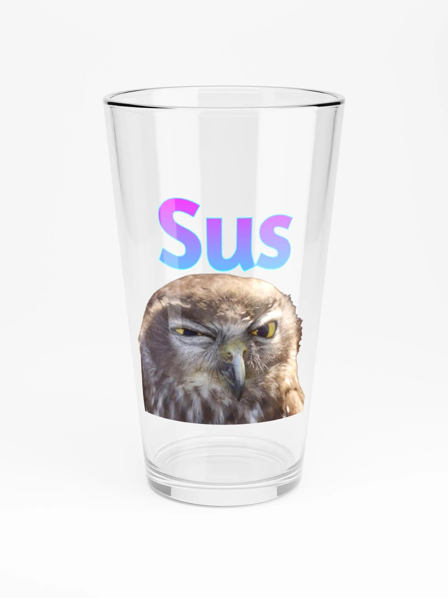 Sus Owl Pint Glass product image (3)