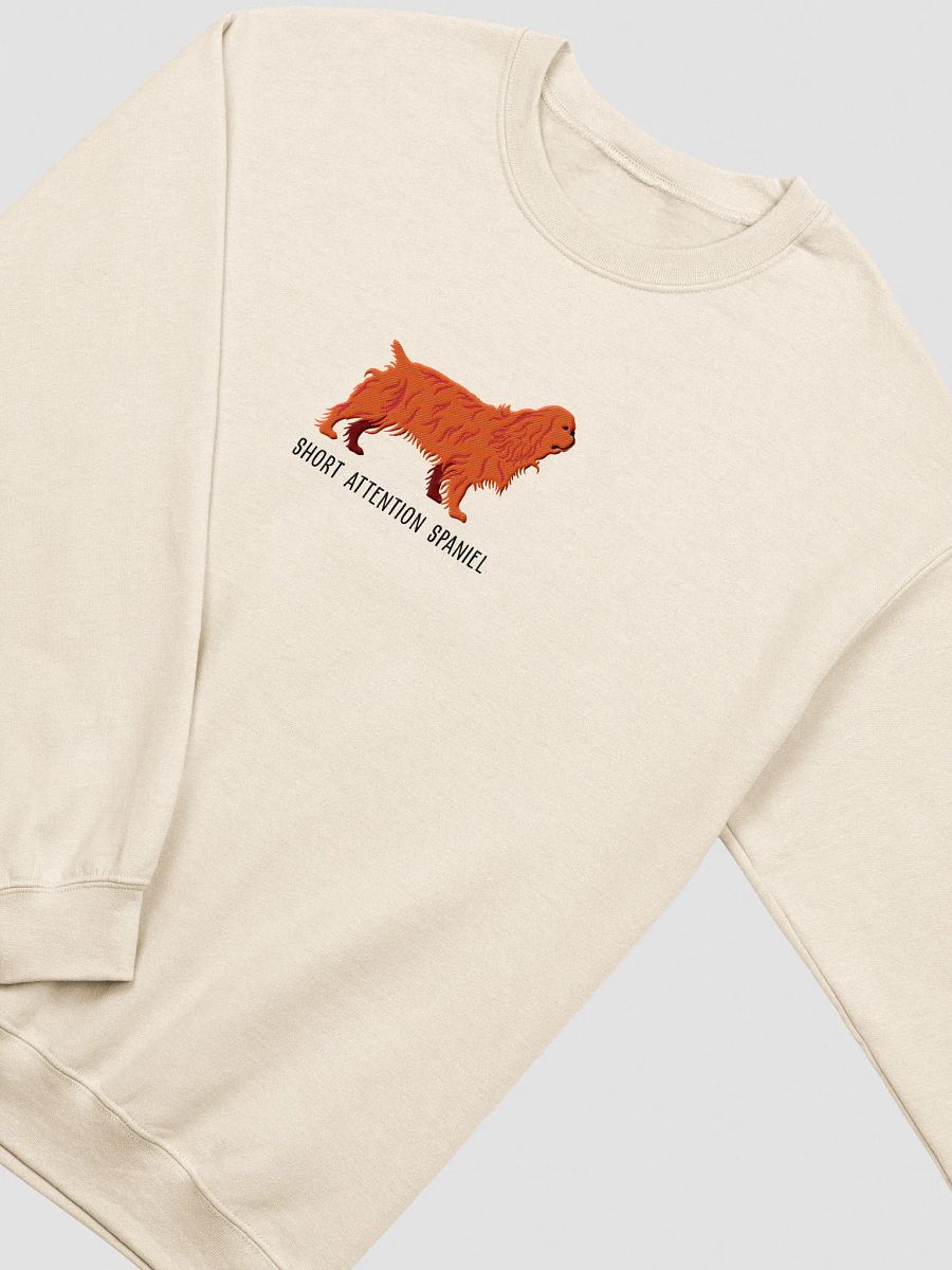 Short Attention Spaniel Sweatshirt (Embroidered) of an English Toy Spaniel(Ruby) product image (15)