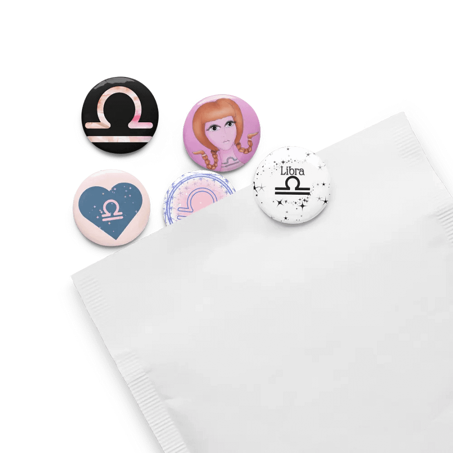 Libra Constellation Pin Buttons product image (13)