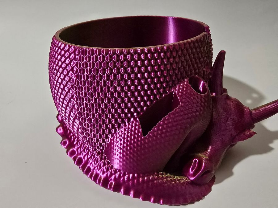 Purple to Green Dragon Yarn Bowl 3D printed 🐑 product image (4)