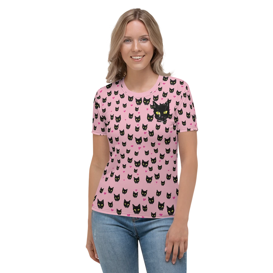 'Pink Kitty Dots'' Women's Poly Tee product image (3)