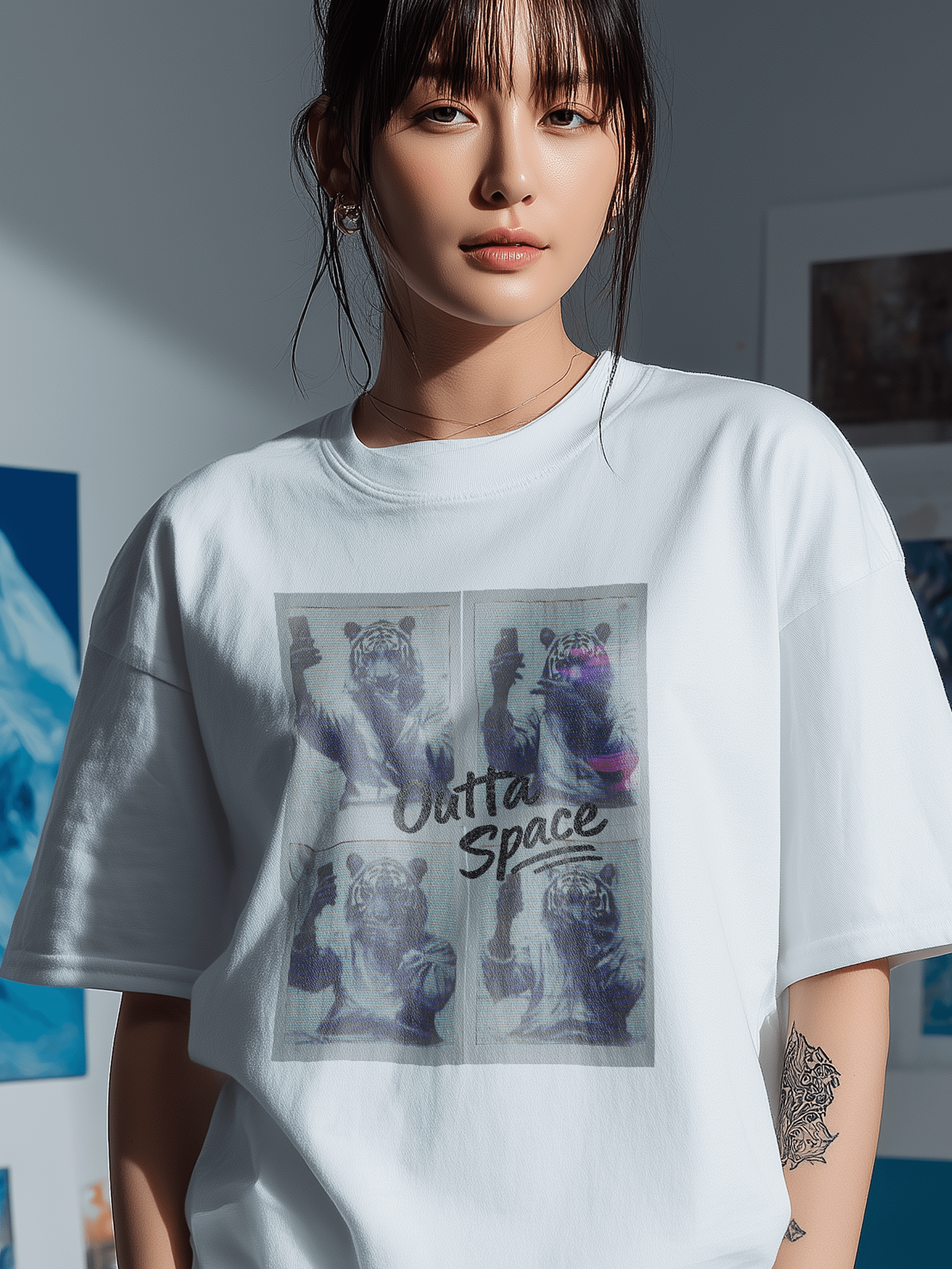 Funny Tiger Taking Selfie T Shirt product image (1)