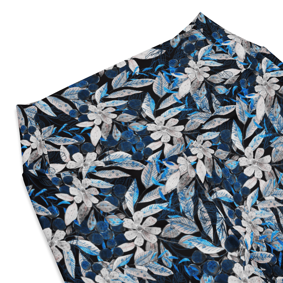 Blue White Garden Flare Leggings product image (8)