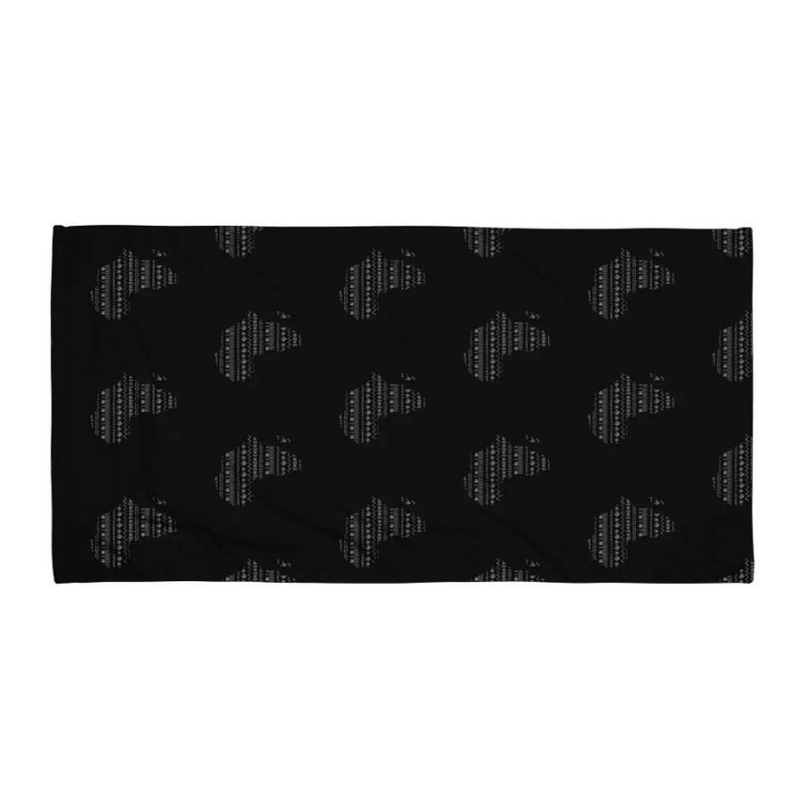 Black Africa Map Pattern Towel product image (1)