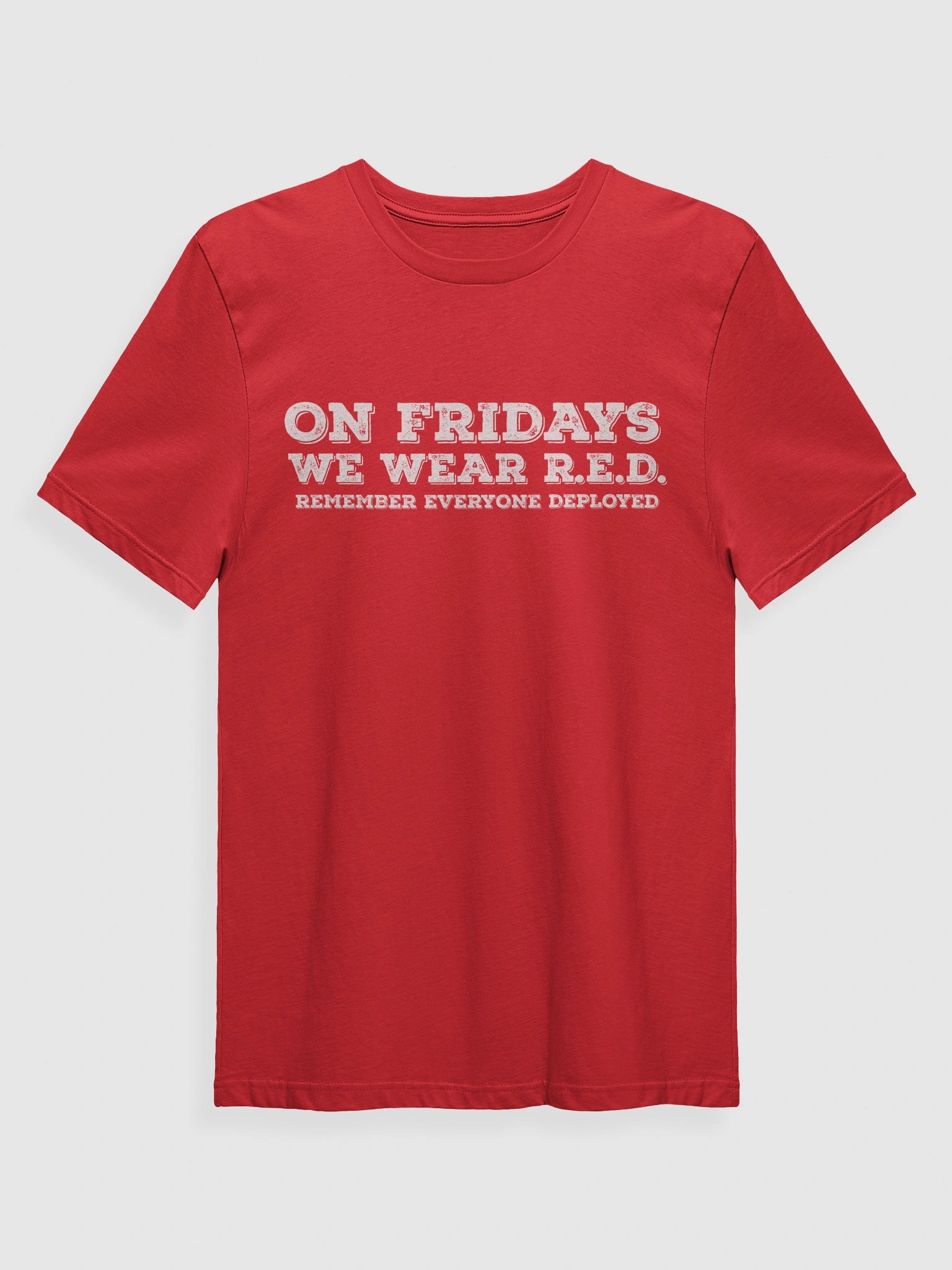 Mens Next Level Supersoft T-Shirt (On Fridays We Wear R.E.D. (Remember Everyone Deployed)) product image (1)