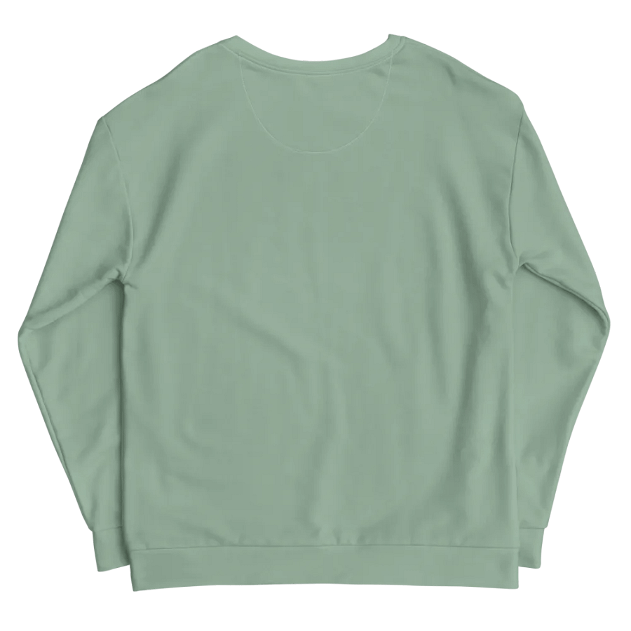 Plain Light Sage Green Soft Summer Unisex Recycled Polyester Heavyweight Premium Sweatshirt by Treasure Pie product image (9)