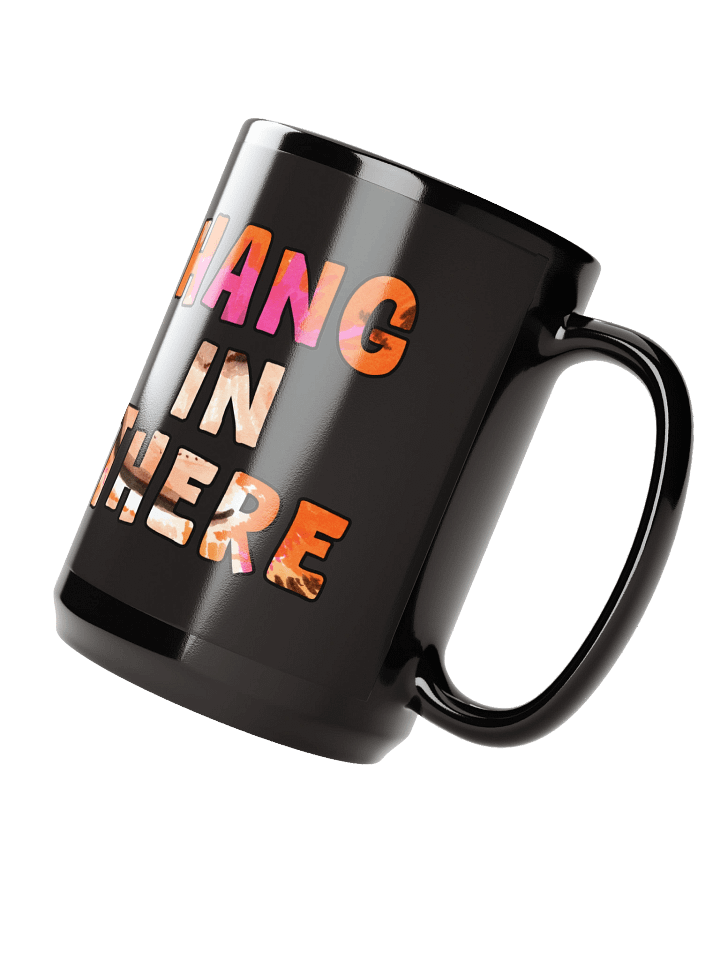 Orangutan Watercolour Black Mug (15oz) product image (2)