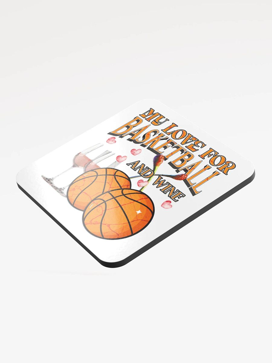 My Love For Basketball And Wine & Hoops Cork Coaster Set product image (3)